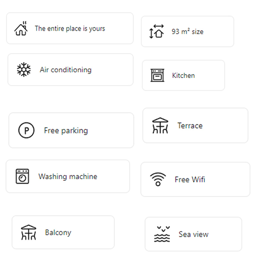 Facilities of MarGio Bay Thassos island