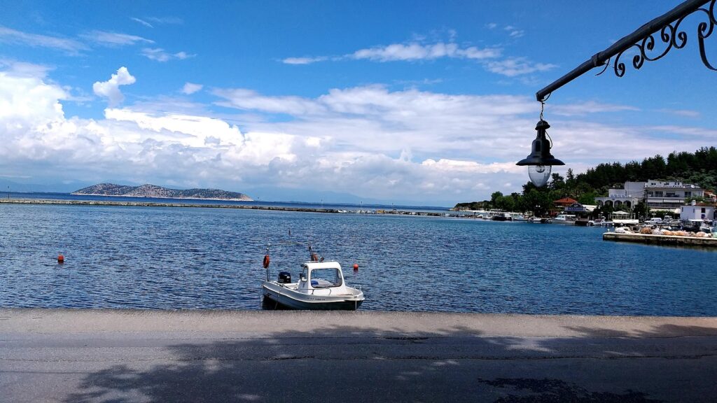 Limenas Thassos harbor sea view