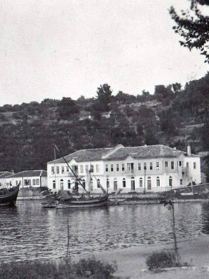 Limenas Thassos old kalogeriko port view