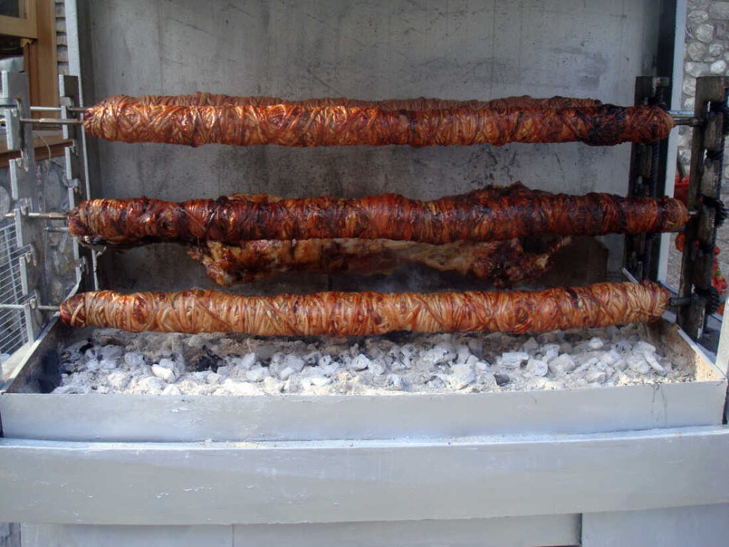 Greek Easter Feast Roast Lamb and Traditional Dishes
