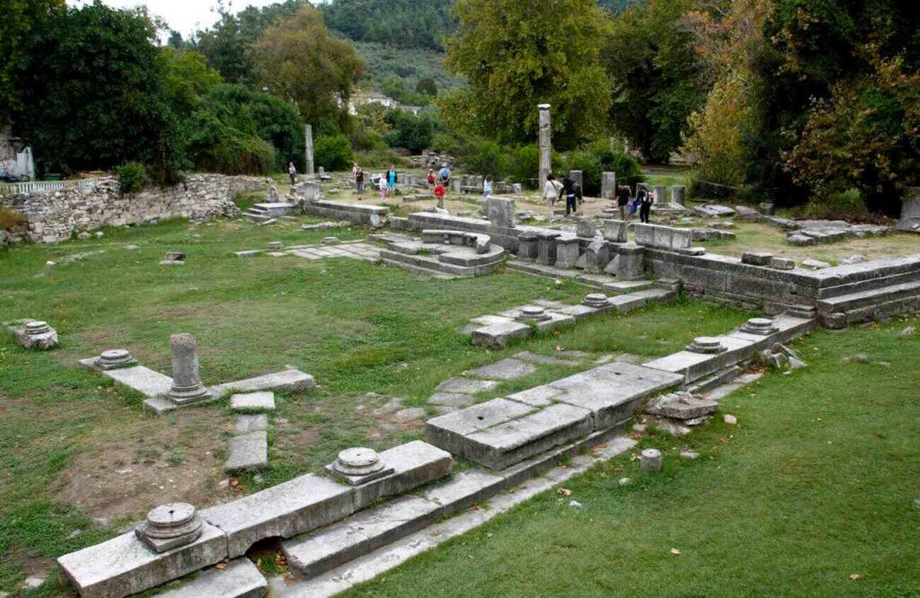 ancient agora thassos town