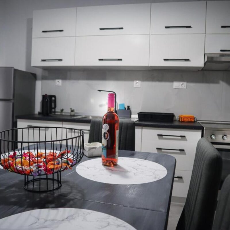 apartment in Thassos Modern Dining home Stylish Kitchen with Essential Amenities